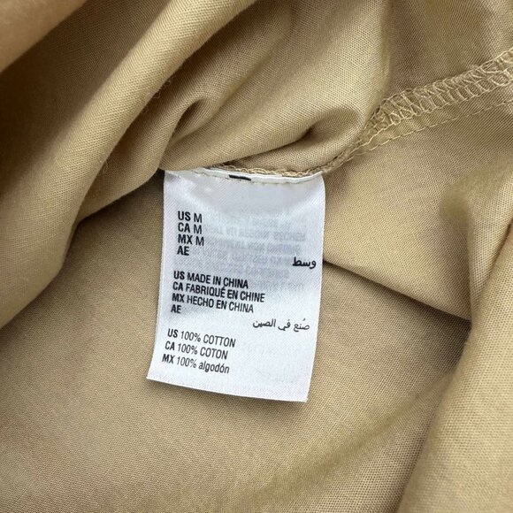 Women's Long Sleeves Shirt, And Now This, Size Medium-Large, Beige - Picture 3 of 7